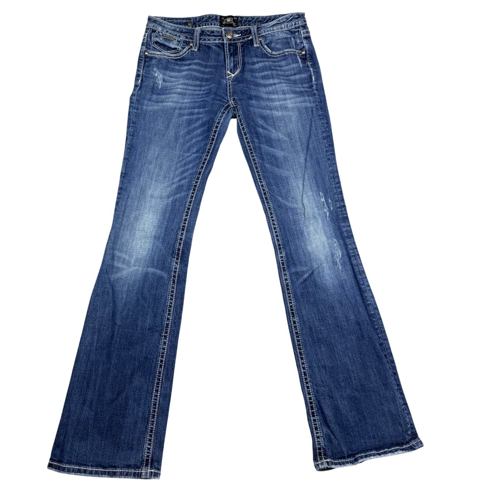 ReRock for Express Bootcut Jeans Womens 8L Blue Medium Wash Denim